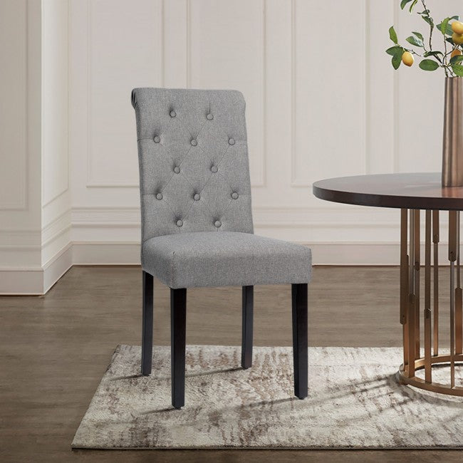 Set of 2 Tufted Dining Chairs
