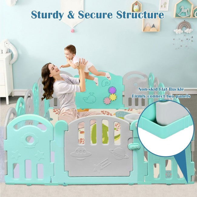 18-Panel Baby Playpen Kids Safety Play Center