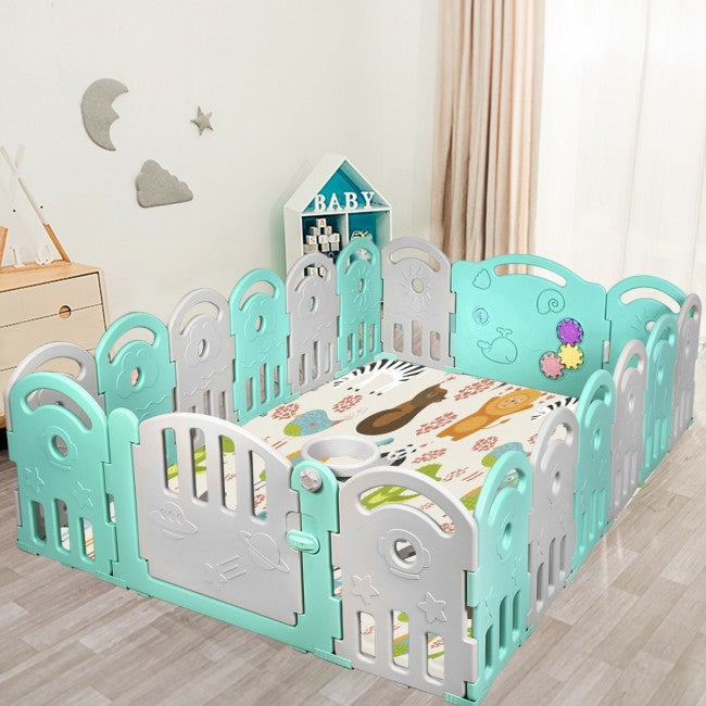 18-Panel Baby Playpen Kids Safety Play Center