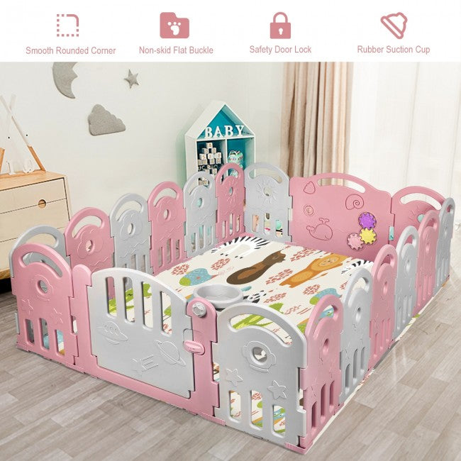 18-Panel Baby Playpen Kids Safety Play Center