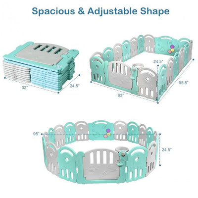 18-Panel Baby Playpen Kids Safety Play Center