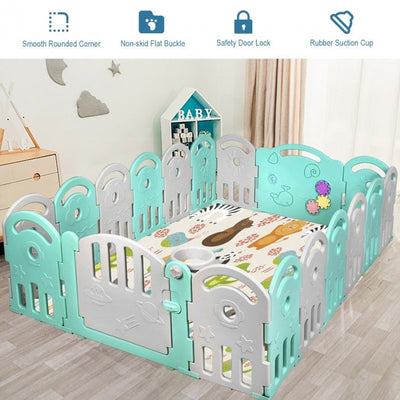 18-Panel Baby Playpen Kids Safety Play Center