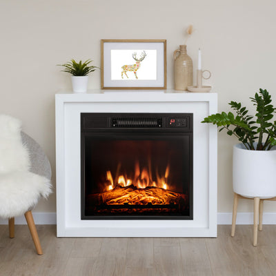 18 Inch Electric Fireplace Inserted with Adjustable LED Flame