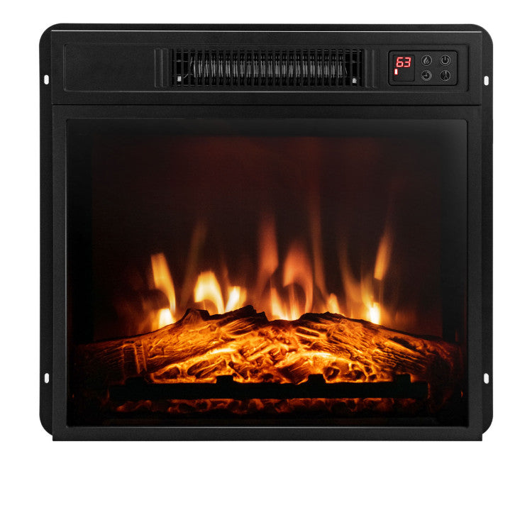 18 Inch Electric Fireplace Inserted with Adjustable LED Flame