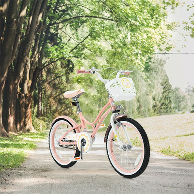 18 Inch Kids Bike with Adjustable Seat and Removable Training Wheels