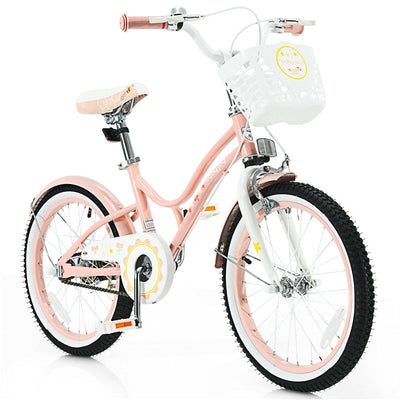 18 Inch Kids Bike with Adjustable Seat and Removable Training Wheels