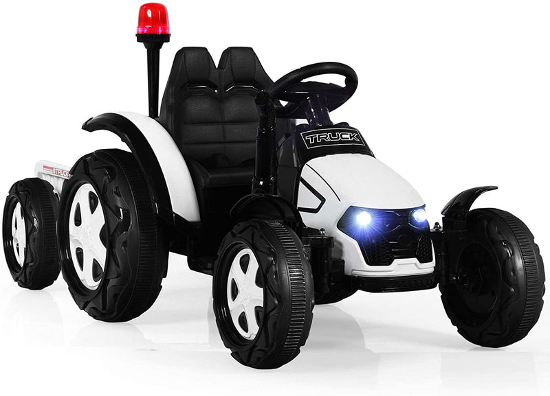 12V 2-in-1 Electric Kids Ride on Car Tractor with Remote Control LED Light Horn