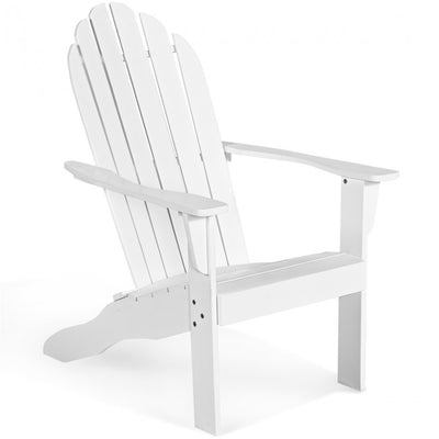 Outdoor Wooden Adirondack Lounge Chair Armchair with Ergonomic Design