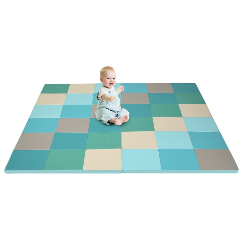 58 Inch Toddler Foam Play Mat Baby Folding Activity Floor Mat