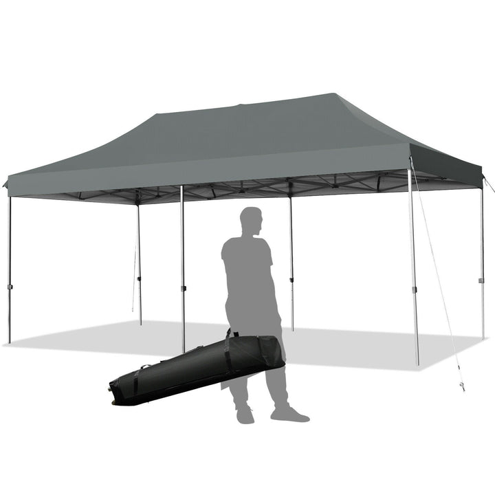 10 x 20 Feet Adjustable Folding Heavy Duty Sun Shelter with Carrying Bag
