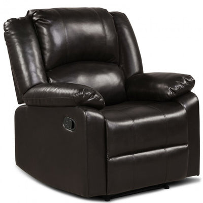 Single PU Leather Recliner Chair Ergonomic Lounger Sofa Home Theater Seating with Footrest Armrest