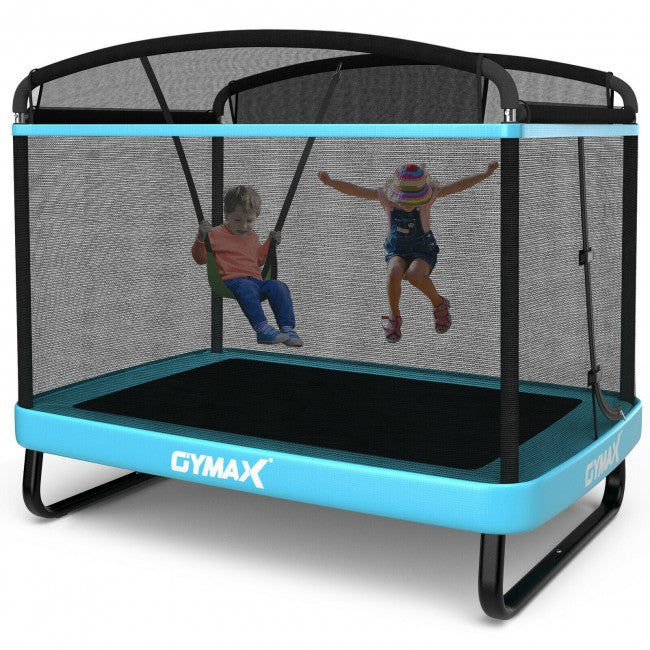 6FT Kids Entertaining Combo Bounce Trampoline with Swing and Enclosure Safety Net