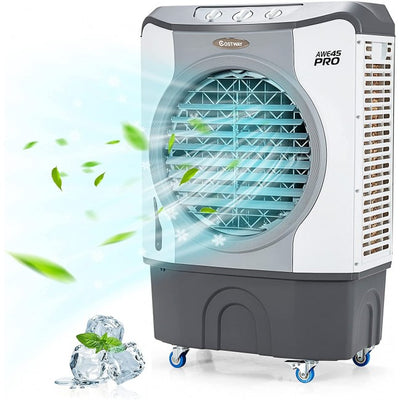 4-in-1 Portable Evaporative Air Purifier Air Cooler With 45L Tank and 3 Wind Speeds for Room Home Office