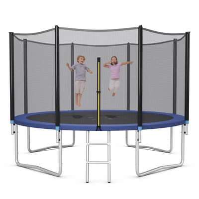 8/10/12/14/15/16 Feet Outdoor Trampoline Bounce Combo with Safety Closure Net Ladder