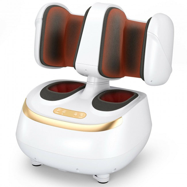 2-in-1 Shiatsu Foot and Calf Massager Deep Tissue Feet Massage Machine with Heat Deep Kneading for Plantar Fasciitis