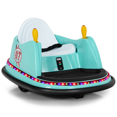 6V Kids Ride On Bumper Car 360-Degree Spin Race Toy with Remote Control