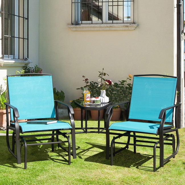 2 person patio set with umbrella 2 Person Outdoor Glider Chair Patio Bench Rocking Swing Loveseat with – Chairliving