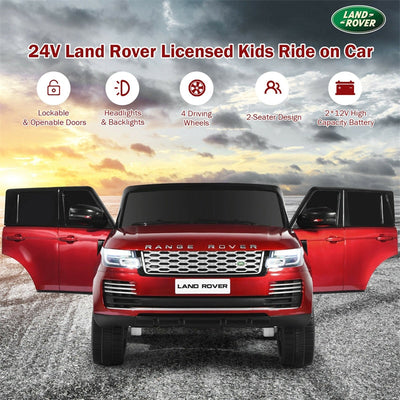 24V 7AH 2-Seater Licensed Land Rover Ride On Car Toy With Parent Remote Control and MP3 Player