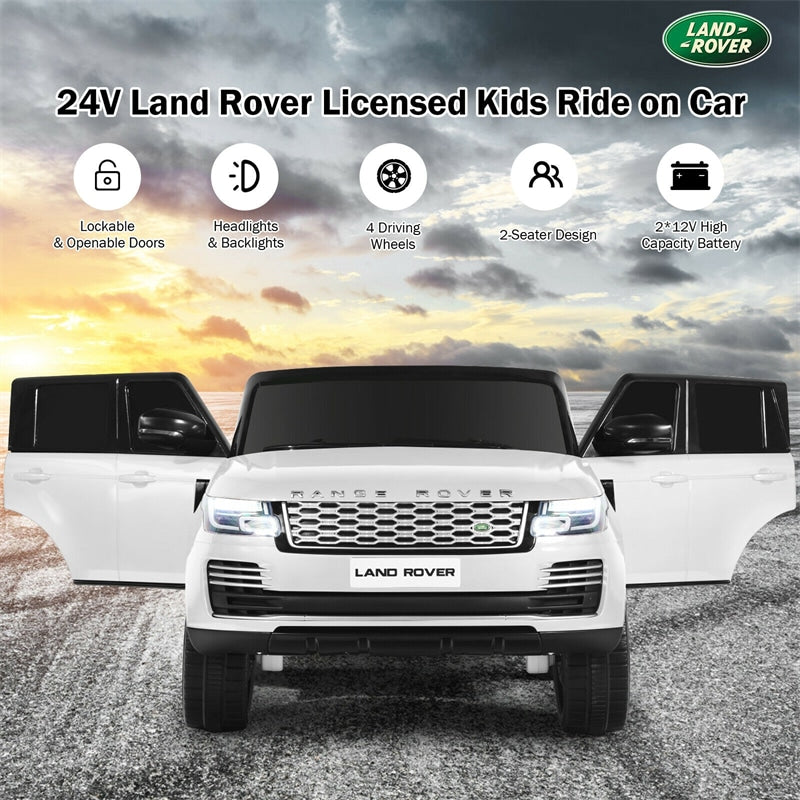 24V 7AH 2-Seater Licensed Land Rover Ride On Car Toy With Parent Remote Control and MP3 Player