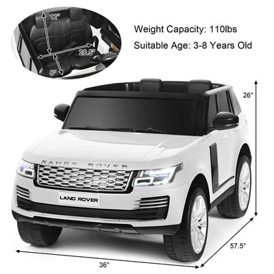 24V 7AH 2-Seater Licensed Land Rover Ride On Car Toy With Parent Remote Control and MP3 Player