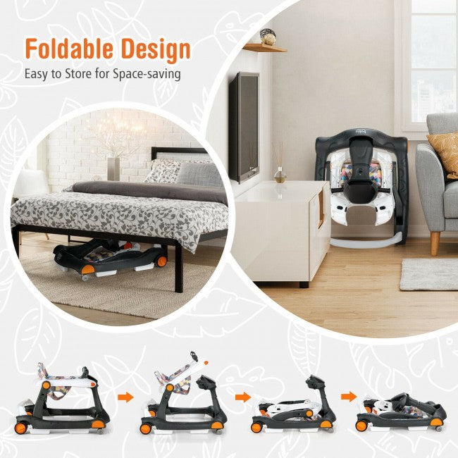 2-in-1 Foldable Activity Push Walker