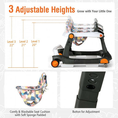 2-in-1 Foldable Activity Push Walker