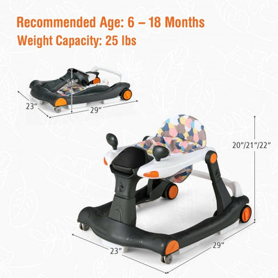 2-in-1 Foldable Activity Push Walker