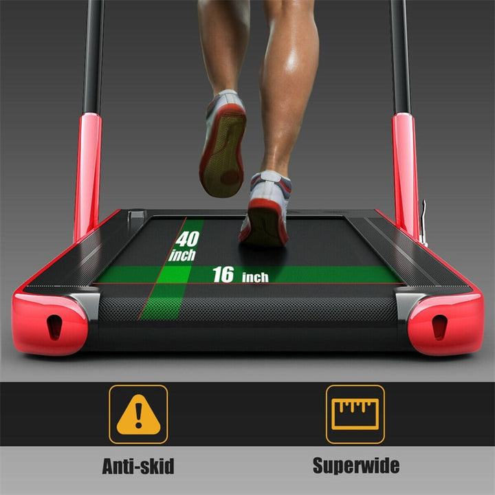 2-in-1 Folding Treadmill Electric Under Desk Treadmill Installation-Free with LED Display