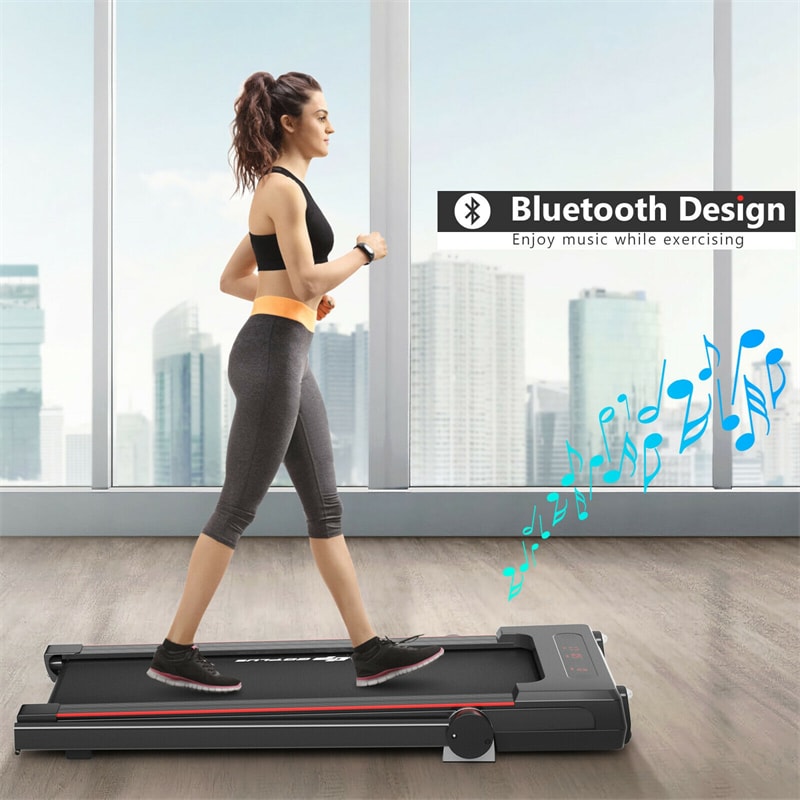 Finether Treadmill 2.25HP 3-in-1 Folding Treadmill with LCD Display Large Desk Bluetooth ...