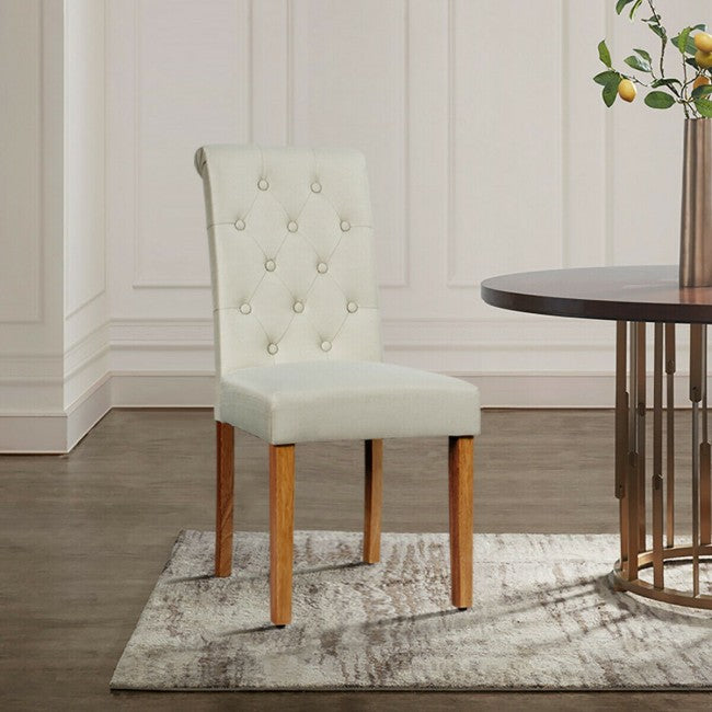 Set of 2 Tufted Dining Chairs
