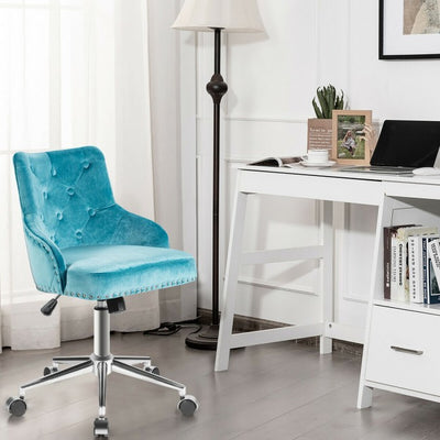 Chairliving - Tufted Upholstered Swivel Computer Desk Chair with Nailed Tri