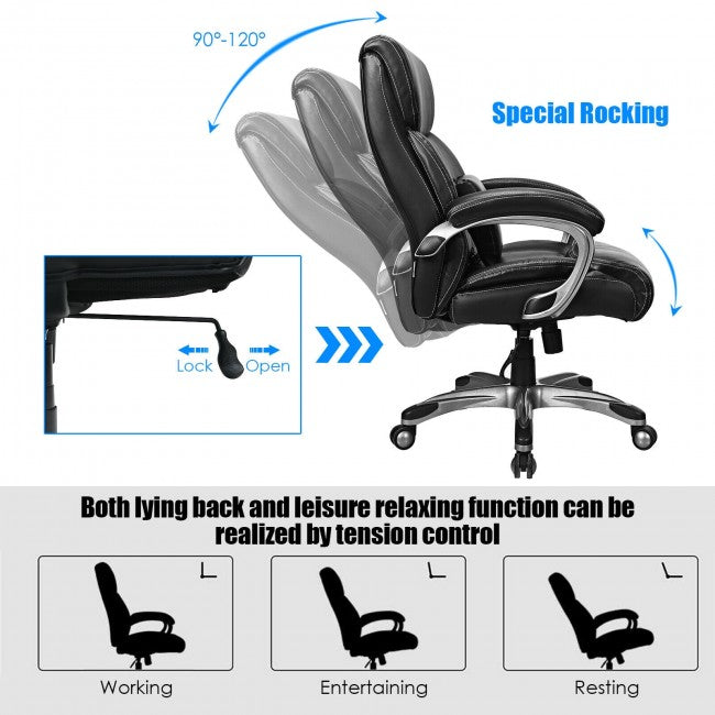 Chairliving - Adjustable Executive Office Recliner Chair with High Back and Lumbar Support for men&amp;women