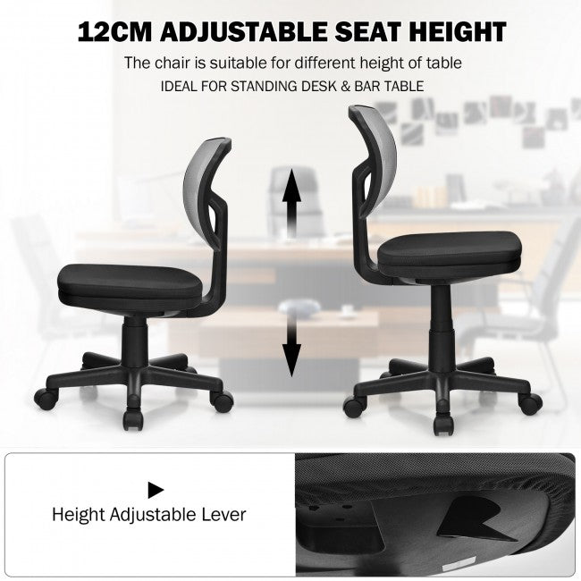 Chairliving - Height Adjustment and Breathable Mesh Armless Office Chair For Wide Application