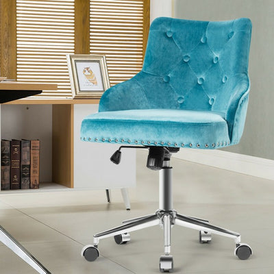 Chairliving - Tufted Upholstered Swivel Computer Desk Chair with Nailed Tri