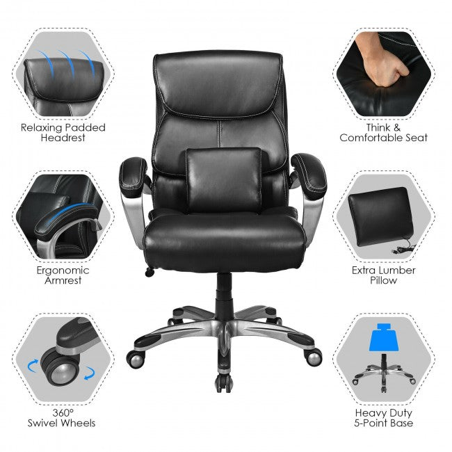 Chairliving - Adjustable Executive Office Recliner Chair with High Back and Lumbar Support for men&amp;women
