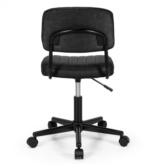 Chairliving - PU Leather Adjustable Office Chair Swivel Task Chair with Backrest