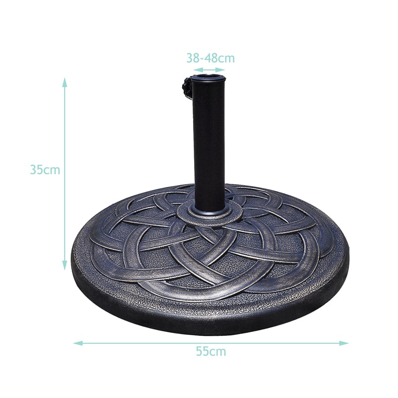 22" Heavy Duty Round Umbrella Base Stand for Outdoor Market Umbrellas