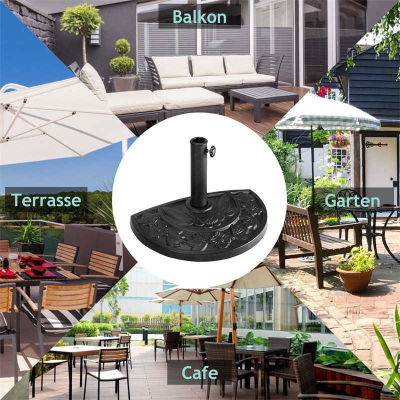 22" Heavy Duty Round Umbrella Base Stand for Outdoor Market Umbrellas