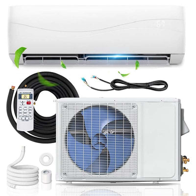 24000BTU Ductless Mini Split Air Conditioner 208-230V 18.5 SEER2 Wall-Mounted Inverter AC Unit with Heat Pump