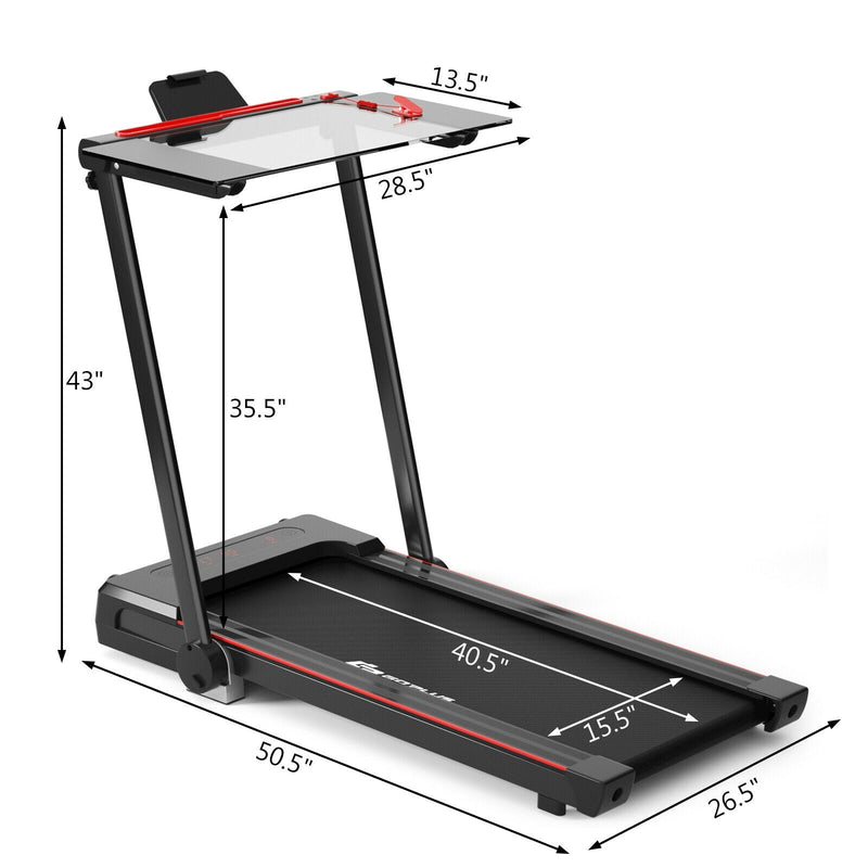 2.25HP 3-in-1 Folding Treadmill with Remote Control