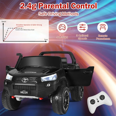 24V Licensed Toyota Hilux Kids Ride Truck 2 Seat 4WD with Remote Control