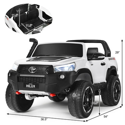 24V Licensed Toyota Hilux Kids Ride Truck 2 Seat 4WD with Remote Control