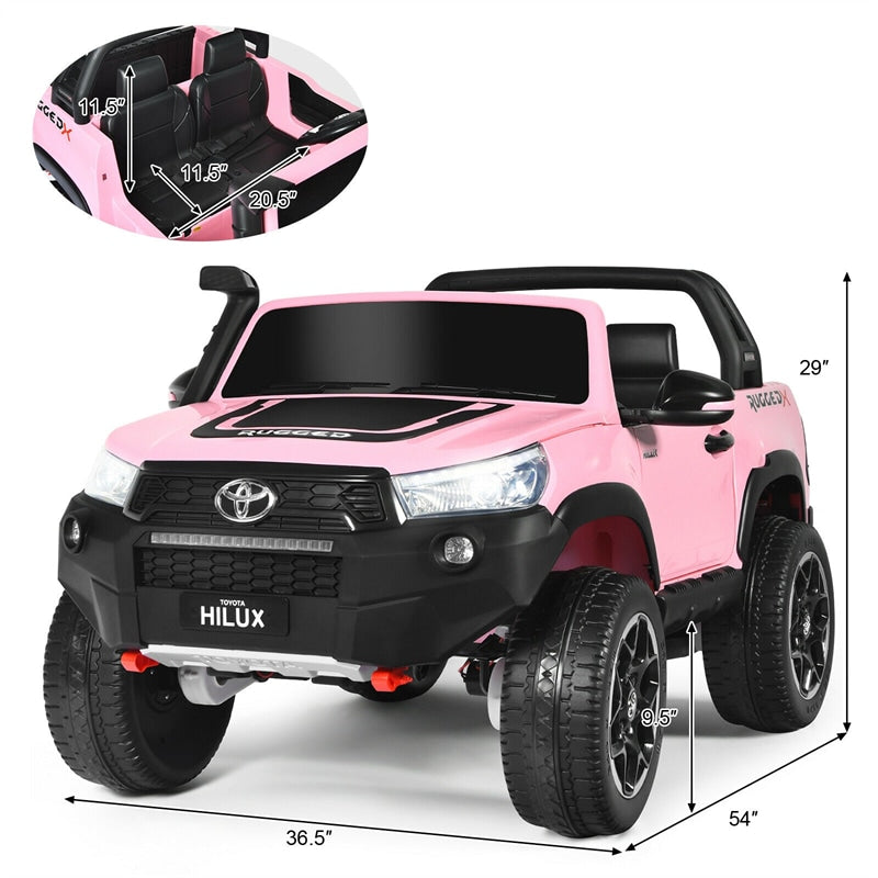 24V Licensed Toyota Hilux Kids Ride Truck 2 Seat 4WD with Remote Control