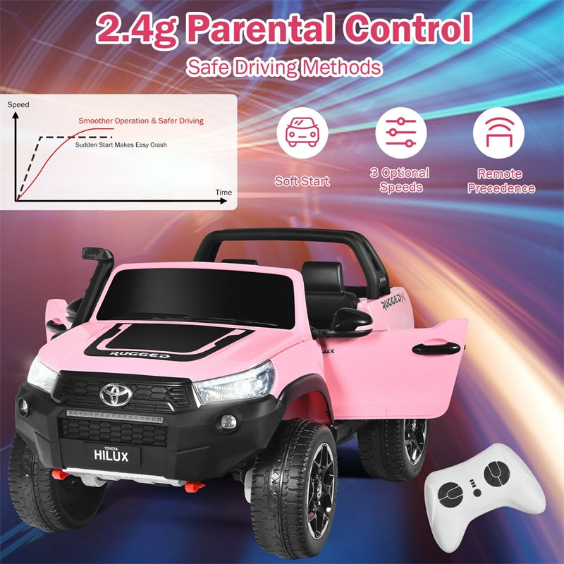 24V Licensed Toyota Hilux Kids Ride Truck 2 Seat 4WD with Remote Control