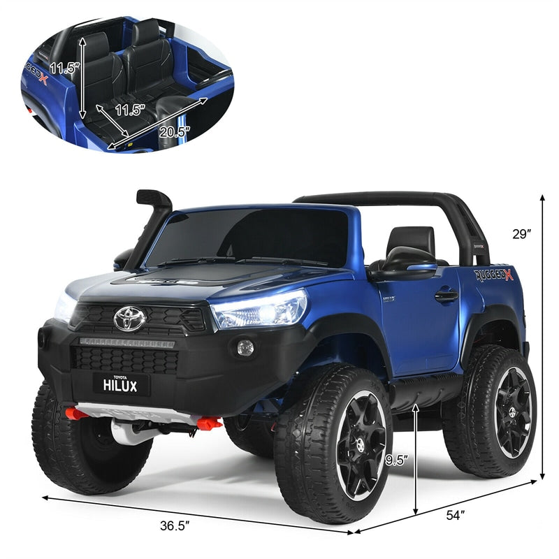 24V Licensed Toyota Hilux Kids Ride Truck 2 Seat 4WD with Remote Control