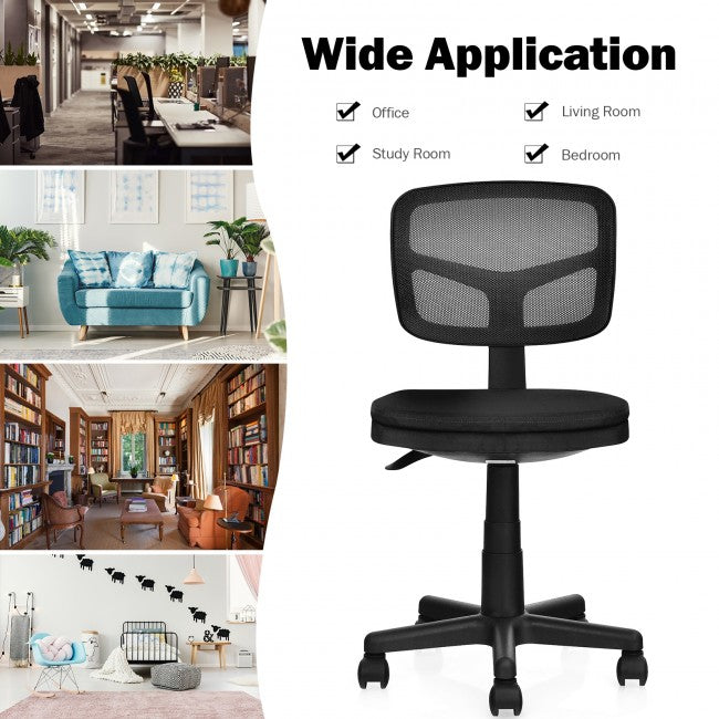 Chairliving - Height Adjustment and Breathable Mesh Armless Office Chair For Wide Application