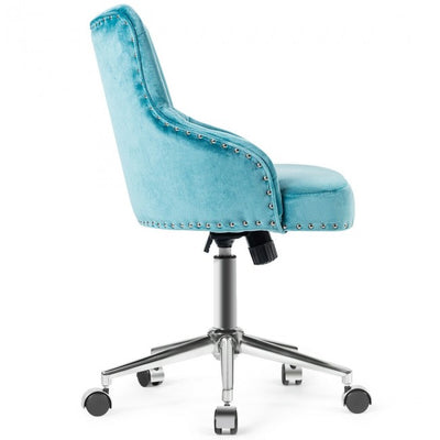 Chairliving - Tufted Upholstered Swivel Computer Desk Chair with Nailed Tri