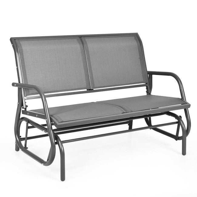 2 People Outdoor Swing Lounge Glider Rocking Chair Patio Loveseat Rocker with Spacious Space