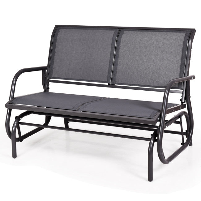 2 People Outdoor Swing Lounge Glider Rocking Chair Patio Loveseat Rocker with Spacious Space