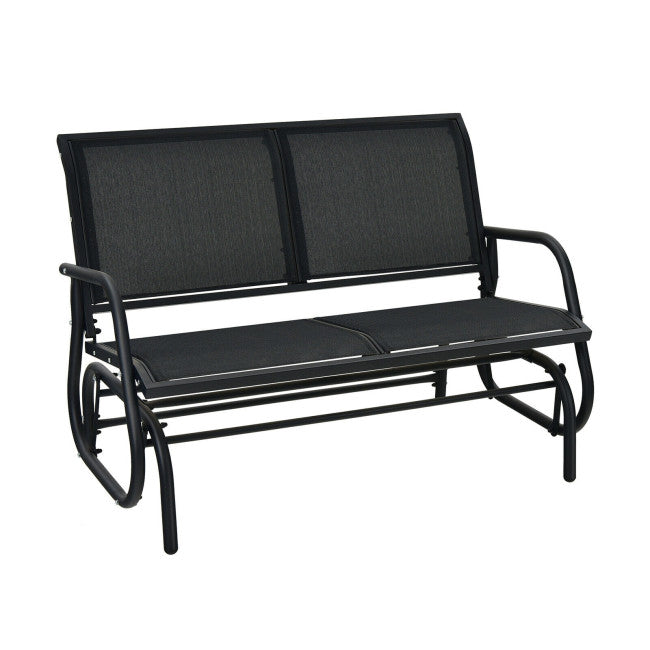 2 People Outdoor Swing Lounge Glider Rocking Chair Patio Loveseat Rocker with Spacious Space